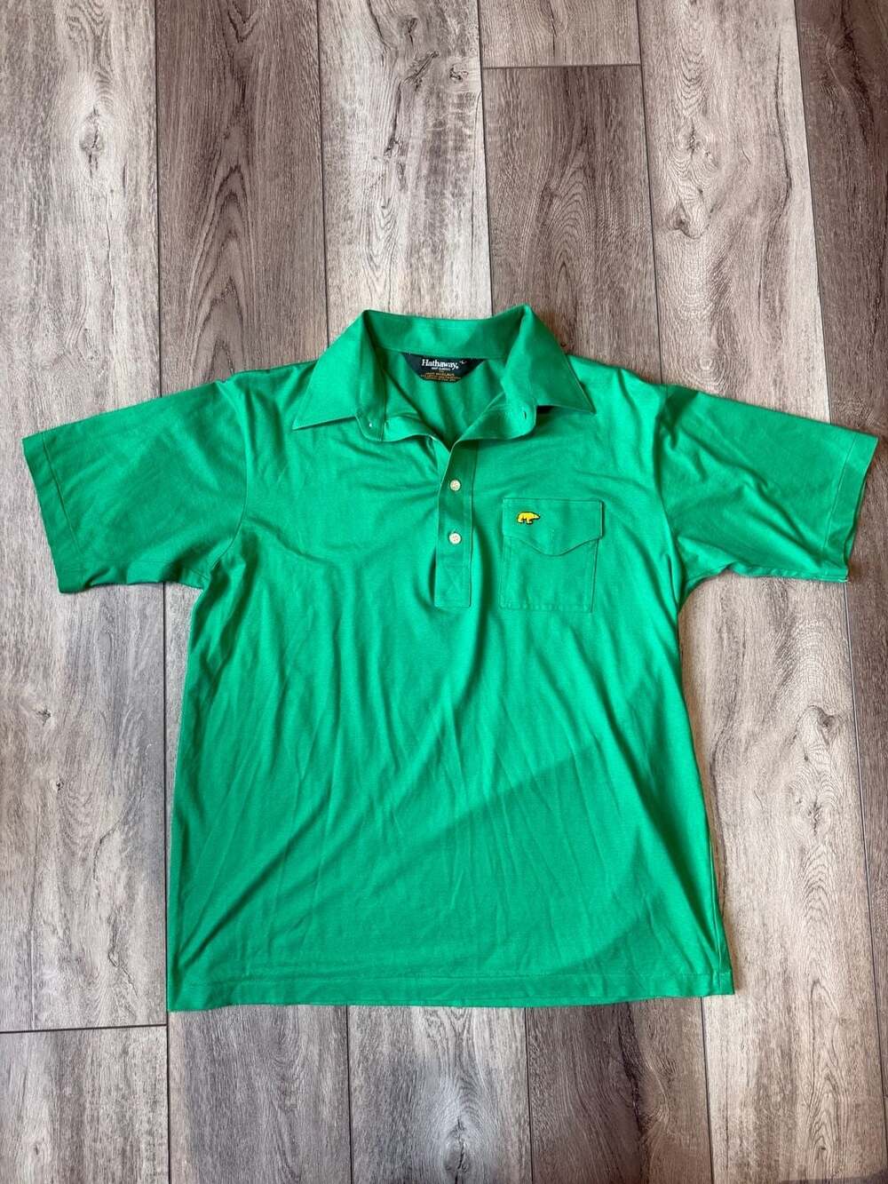 Hathaway For Jack Nicklaus Knit Classic Polo Size L Green